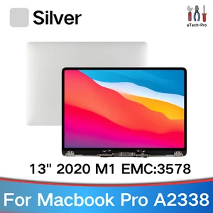 A2338 Screen Assembly für MacBook Pro A2338 M1 2020 EMC 3578 LCD Display Silber - Bild 1 von 8