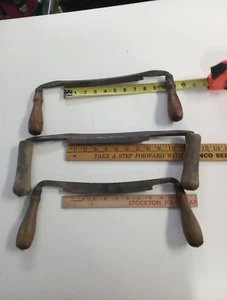 3- Woodworking Draw Knives, 8 Inch, Unbranded,Handles Tight - Picture 1 of 13