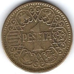 1 Peseta, 1944 Münze Spanien Ref 5334 - Bild 1 von 2