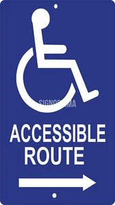 SignOptima™️ Accessible Route Directional Aluminum Sign - Imagen 1 de 1