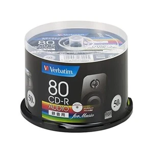 50 Verbatim JAPAN Blank CD-R for Audio Music CDR 80min White Label MUR80FP50SV1 - Picture 1 of 5