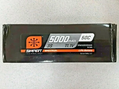 Spektrum RC 3S Smart LiPo Hard Case 50C Battery Pack w/IC5 Connector 11.1V/5000 - Image 1 of 2