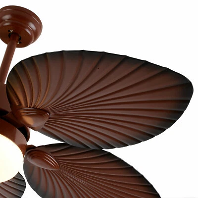 42" Tropical Palm Leaf Shape Ceiling Fan Light with Remote Control 3Color Change - Image 1 of 4