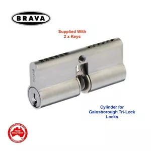 Tri-Lock Cylinder-Suits Gainsborough Trilock Lockset -Free Post-BRUTRILOCKLW5SC - Picture 1 of 4