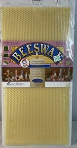100% Pure Beeswax Sheets, candle kit, 2- 16.5”X 8” Sheets, 40” Wick, 3 Packages - Picture 1 of 6