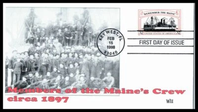 1998 Remember the Maine Sc 3192 FDC with WII cachet Key West FL (13 - Image 1 of 2