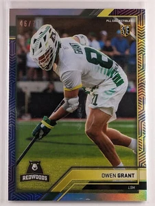 Owen Grant 2023 Premier Lacrosse League PLL Snapshot #7 Blue Foil #46 /77 RC - Picture 1 of 2