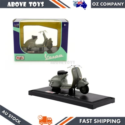 Maisto 1:18 Scale Vespa 98 1946 Diecast Scooter Model Toy Gift For Kids 8y+ - Image 1 of 4