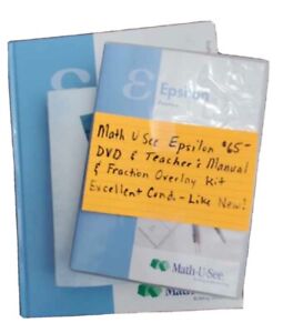 Math U See  Epsilon (DVD, Instructional Manual, & Fraction Overlay )  Like New!
