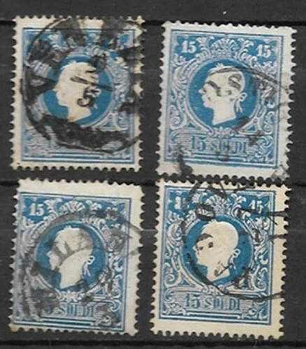 AUSTRIA LOMBARDY Sc 12  by  4 USED SHADES  FVF - Image 1 of 1