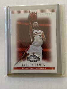 2008/09 Topps Triple Threads LeBron James #23 Red /333 RARE SP LAKERS CAVS
