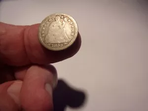 Collectible Antique US Liberty Seated Silver Dime - 1853 - Arrows -Good - $6 s/h - Picture 1 of 2