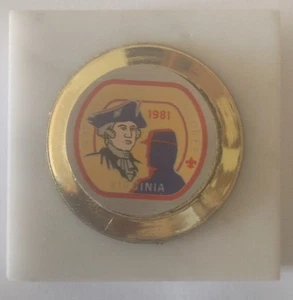 BSA 1981 NATIONAL JAMBOREE  MARBLE PAPERWEIGHT - Picture 1 of 2