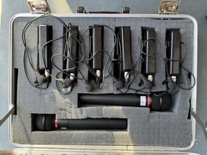 Lot of 6 Audio-Technica ATW-T51 Transmitter w/lapel microphone. Notes!!! - Picture 1 of 17