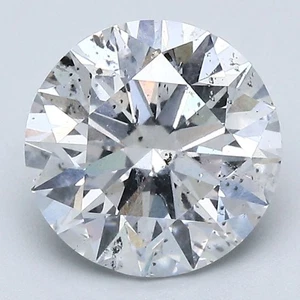 Certificate GIA 2.50 Carat Round Natural Mined Diamond Loose D color I1 clarity - Picture 1 of 2