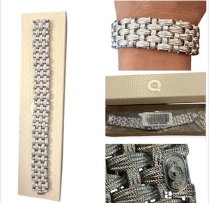 Sterling Silver 925 Made In Italy QVC Silver Woven Bracelet NEW! $699 - Picture 1 of 11