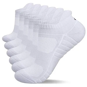 Athletic Running Ankle Socks, Low Cut Cushioned Anti-Blister Tab Sports Socks - Picture 1 of 8