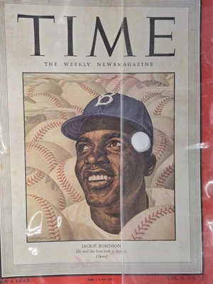 Revista Time 22 de septiembre de 1947 Jackie Robinson, Brooklyn Dodgers, Ernest Baker Foto 1 de 4