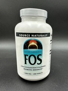 Source Naturals FOS Fructooligosaccharides 200 Tablets 1000 MG 12/28 - Picture 1 of 6