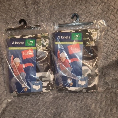 Cuecas Hanes masculinas cuecas grandes 14/16 pacote com 6 camuflagem cintura confortável macia - Imagem 1 de 2