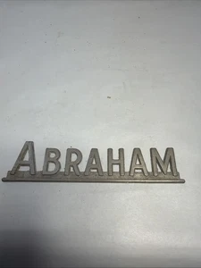 Vtg ABRAHAM Buick-GMC Ford Chevy Metal Dealership Badge Emblem Tag Trunk plate - Bild 1 von 8