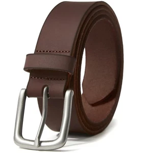 Men's Genuine Leather Casual Every Day Jeans Belts, Handmade Men Leather Belt... - Picture 1 of 6