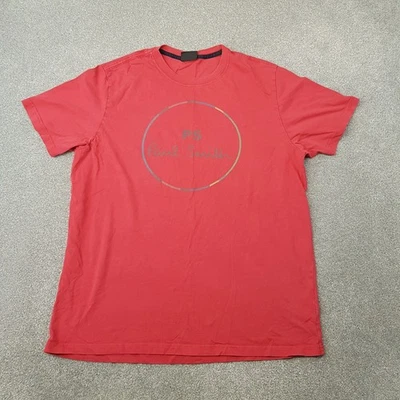 Camiseta Paul Smith Para Hombres 2XL XXL Roja PS Círculo Hechizo Informal Mod Liam Ajustada Foto 1 de 4