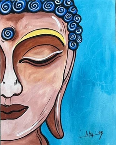 Original Acrylic Painting 8”x10” on Canvas Panel, Signed + Certificate by Lisa. - Picture 1 of 1