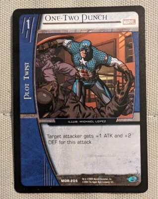 Marvel VS System CCG - PROMO One-Two Punch Captain America MOR-205 - Alt Artwork - Image 1 of 2