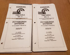 CONRAIL PITTSBURGH DIVISION EMPLOYEE TIMETABLES NO's  3 & 4   1992-1993