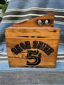 Schuhputzkasten aus Holz VOLL mit Schuhputzprodukten (siehe Fotos) Vintage - Bild 1 von 24