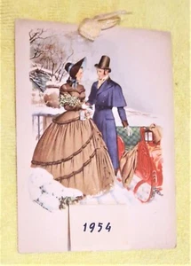 Cartolina con Calendario "Anno 1954" - Foto 1 di 2