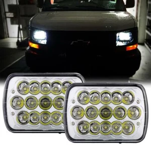 Pair 7x6" 5x7" LED Headlight DOT Lamp for Chevy Express Cargo Van 1500 2500 3500 - Picture 1 of 12