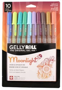 Sakura Gelly Roll Moonlight Fine Point Pens 10/Pkg-Assorted Colors - Picture 1 of 1