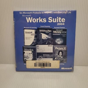 Microsoft Works Suite 2004 Software Disc w/ License Key ~ NEW Factory Sealed - Picture 1 of 3