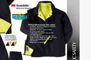 Neese Reversible Rain Jacket Unisex Lime/ Black Size Medium NWT - Picture 1 of 1