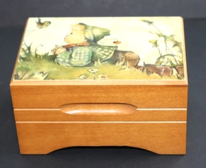 LADOR #2844 Wood Music Box Swiss Movement Boy & Bird Plays Dr. Zhivago - Bild 1 von 4