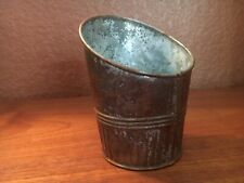 Vintage Galvanized Metal Angled Cup - Lot of 2