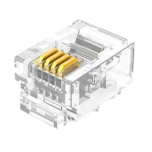 50Pack Telephone Modular Plug RJ11/RJ12 6P4C Connectors for Phone Line Cord 6P4C - Picture 1 of 7