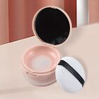 Empty Loose Powder Container with Puff Reusable Dustproof Compact for Travel