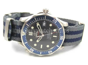 DICHTES TWILL UHRENARMBAND FÜR OMEGA SEAMASTER PLANET OCEAN UHR 20mm 22mm - Bild 1 von 28