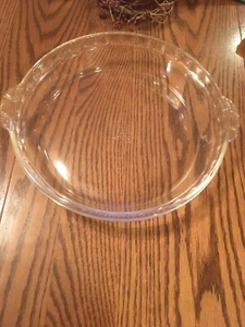Vintage Pyrex clear glass fluted crimped 9.5" deep dish pie pan plate dish #229 - Picture 1 of 9