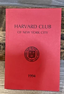 Harvard Club of New York City 1994 Club Roster, Charter, Bylaws & Rules TPB - Picture 1 of 6