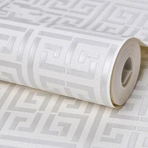 Greek Key Peel and Stick Wallpaper Classic Geometric Self Adhesive Wallpaper 6M - Picture 1 of 6