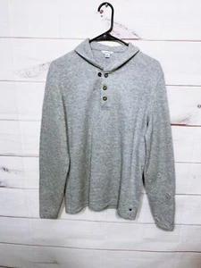 Calvin Klein Herren Pullover Größe M Grau Knöpfe Langarm 100% Baumwolle - Bild 1 von 7