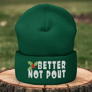 Gorro tejido de Navidad Better Not Pout para hombre mujer - Imagen 1 de 29