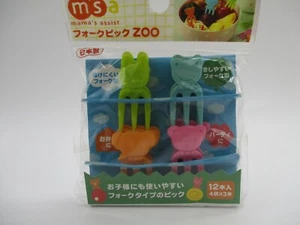 Torune JAPAN Animal Fork Food picks pick 12pcs for lunch box bento Rare - Picture 1 of 2