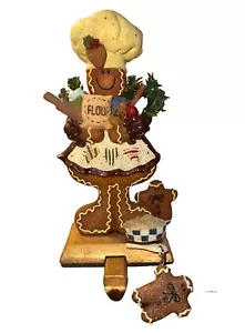 Adorable Gingerbread Baker Christmas Stocking Holder - Picture 1 of 9
