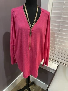 Hot! ALFANI XL Hot Pink Sweater 53% Rayon - Picture 1 of 10