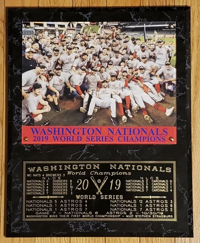 Washington Nationals 2019 World Series Champions  Plaque - 12"x15" Cover